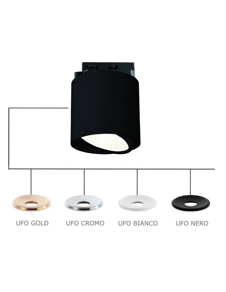 Lamps for 1 phase busbars - Orlicki Design Neo Nero Mobile Track / Ufo Bianco 1xGU10 Black matte - product kolory-swiatla.pl 1