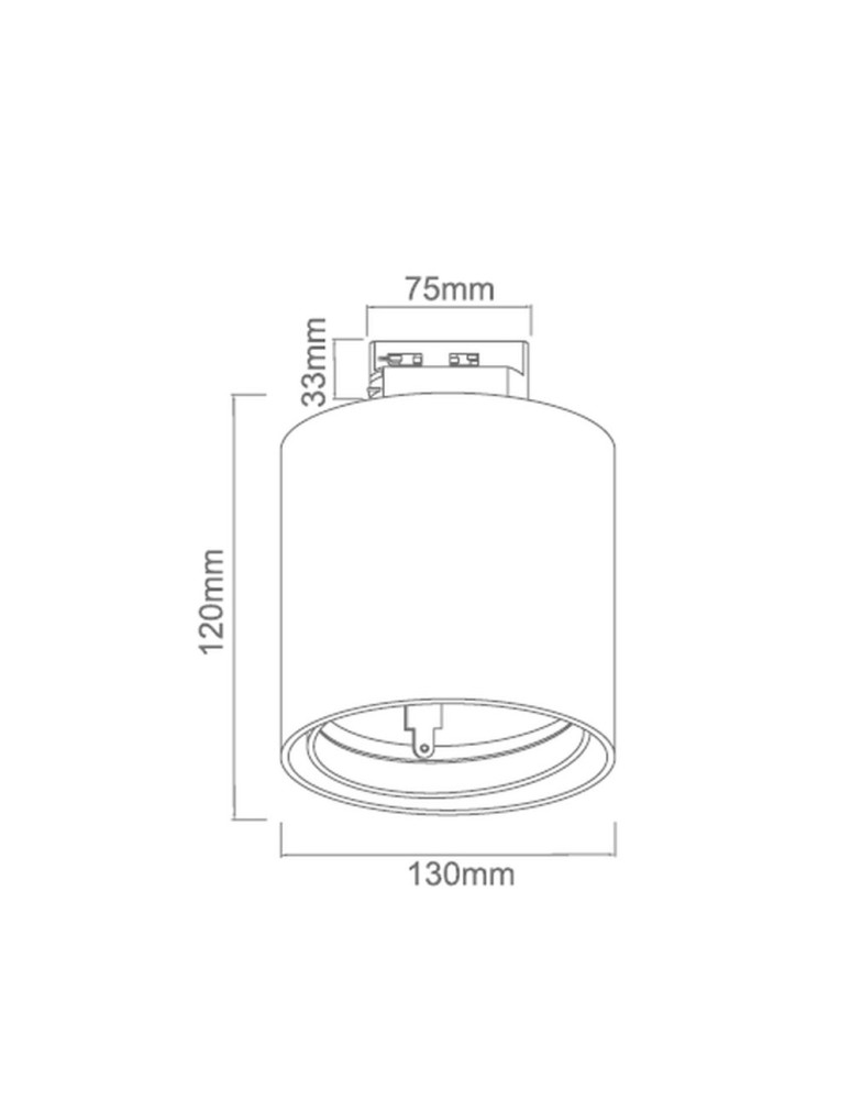 Lamps for 1 phase busbars - Orlicki Design Neo Nero Mobile Track / Ufo Bianco 1xGU10 Black matte - product kolory-swiatla.pl 2