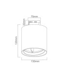 Lamps for 1 phase busbars - Orlicki Design Neo Nero Mobile Track / Ufo Gold 1xGU10 Black matte - product 2