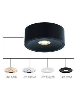 Orlicki Design Neo Nero Slim Led / Ufo Bianco 1x10 LED 3000K 230V Czarny mat/Biały