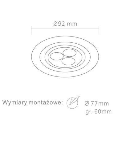 Orlicki Design Pio LED Alluminio 3x1W LED 3000K 230V - produkt 2