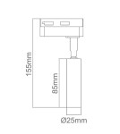 Lamps for 1 phase busbars - Orlicki Design Slimi Nero 1xG9 Track Black - product 3