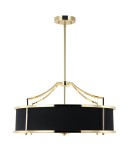Hampton style chandeliers - Orlicki Design Stanza Gold Nero M 4xE27 Gold/Black - product 1