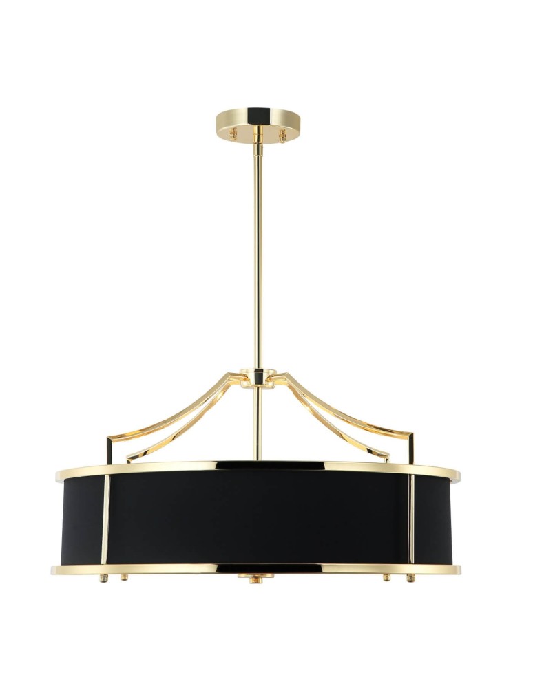 Hampton style chandeliers - Orlicki Design Stanza Gold Nero M 4xE27 Gold/Black - product kolory-swiatla.pl 1
