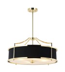 Hampton style chandeliers - Orlicki Design Stanza Gold Nero M 4xE27 Gold/Black - product 2