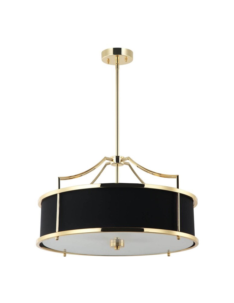Hampton style chandeliers - Orlicki Design Stanza Gold Nero M 4xE27 Gold/Black - product kolory-swiatla.pl 3