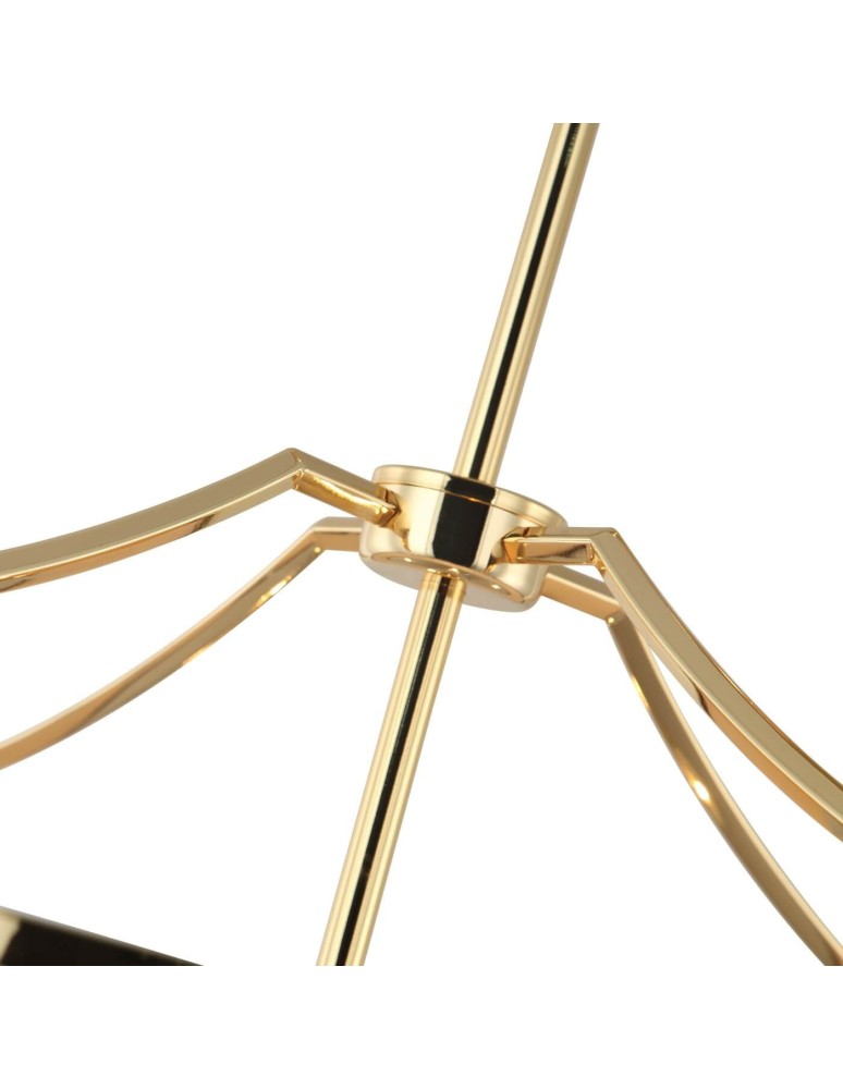 Hampton style chandeliers - Orlicki Design Stanza Gold Nero M 4xE27 Gold/Black - product kolory-swiatla.pl 5