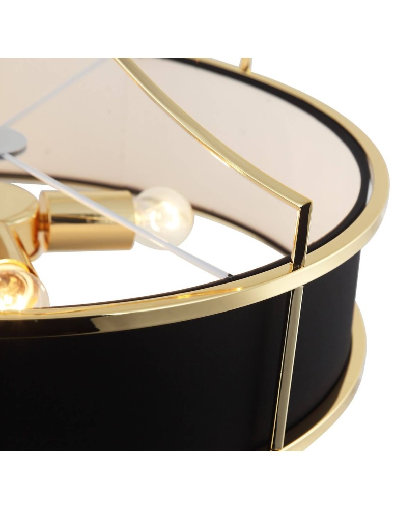 Hampton style chandeliers - Orlicki Design Stanza Gold Nero M 4xE27 Gold/Black - product kolory-swiatla.pl 6