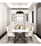 Hampton style chandeliers - Orlicki Design Stanza Gold Nero M 4xE27 Gold/Black - product 8