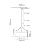 Hampton style chandeliers - Orlicki Design Stanza Gold Nero M 4xE27 Gold/Black - product 9