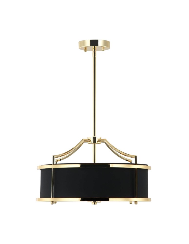 Hampton style chandeliers - Orlicki Design Stanza Gold Nero S 3xE27 Gold/Black - product kolory-swiatla.pl 1
