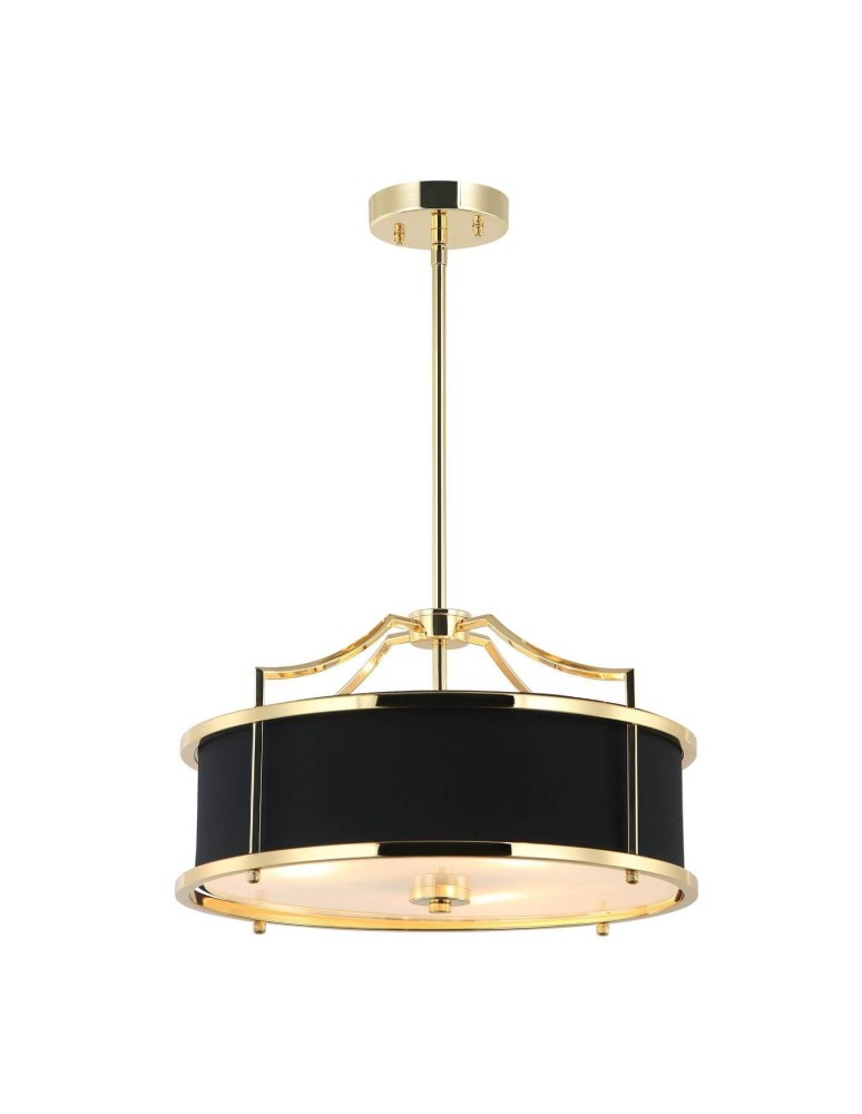 Hampton style chandeliers - Orlicki Design Stanza Gold Nero S 3xE27 Gold/Black - product kolory-swiatla.pl 2