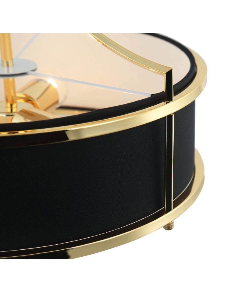 Hampton style chandeliers - Orlicki Design Stanza Gold Nero S 3xE27 Gold/Black - product kolory-swiatla.pl 6