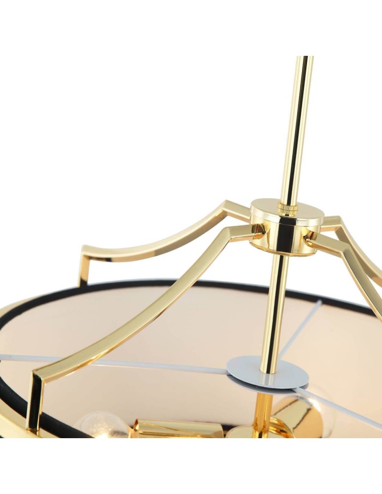 Hampton style chandeliers - Orlicki Design Stanza Gold Nero S 3xE27 Gold/Black - product kolory-swiatla.pl 7