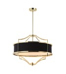Hampton style chandeliers - Orlicki Design Stesso Gold Nero M 4xE27 Gold/Black - product 1