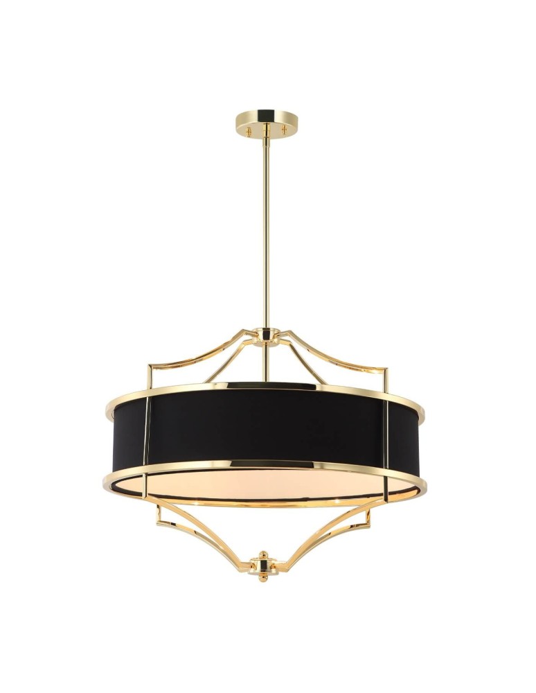 Hampton style chandeliers - Orlicki Design Stesso Gold Nero M 4xE27 Gold/Black - product kolory-swiatla.pl 1
