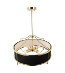 Hampton style chandeliers - Orlicki Design Stesso Gold Nero M 4xE27 Gold/Black - product 3