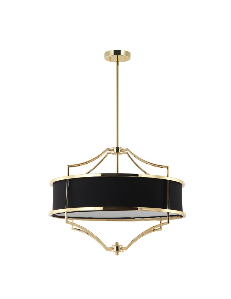 Hampton style chandeliers - Orlicki Design Stesso Gold Nero M 4xE27 Gold/Black - product kolory-swiatla.pl 8