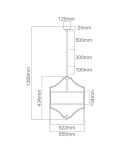 Hampton style chandeliers - Orlicki Design Stesso Gold Nero M 4xE27 Gold/Black - product 10