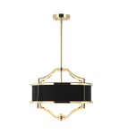 Hampton style chandeliers - Orlicki Design Stesso Gold Nero S 3xE27 Gold/Black - product 1