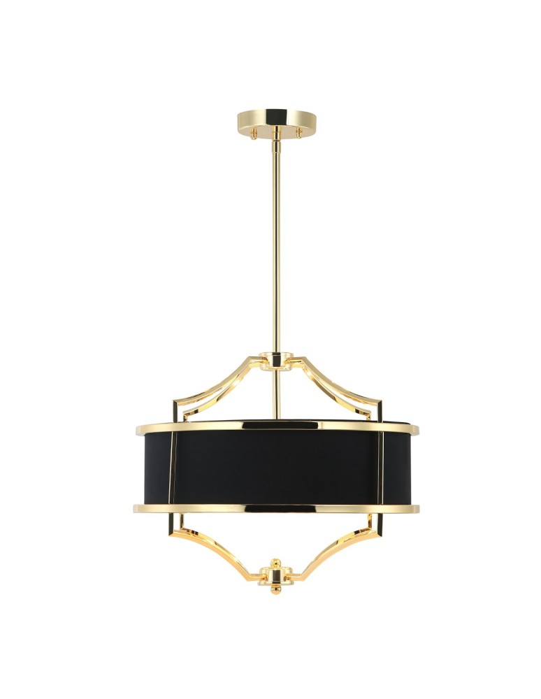 Hampton style chandeliers - Orlicki Design Stesso Gold Nero S 3xE27 Gold/Black - product kolory-swiatla.pl 1