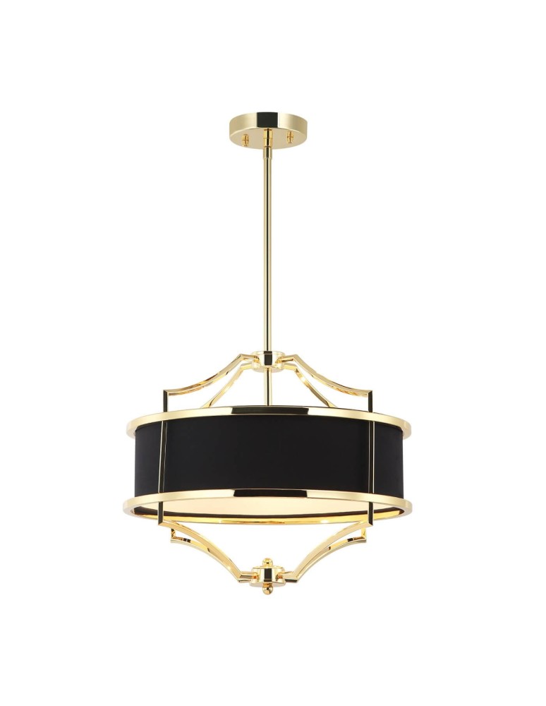 Hampton style chandeliers - Orlicki Design Stesso Gold Nero S 3xE27 Gold/Black - product kolory-swiatla.pl 2
