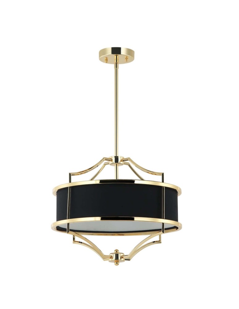 Hampton style chandeliers - Orlicki Design Stesso Gold Nero S 3xE27 Gold/Black - product kolory-swiatla.pl 3