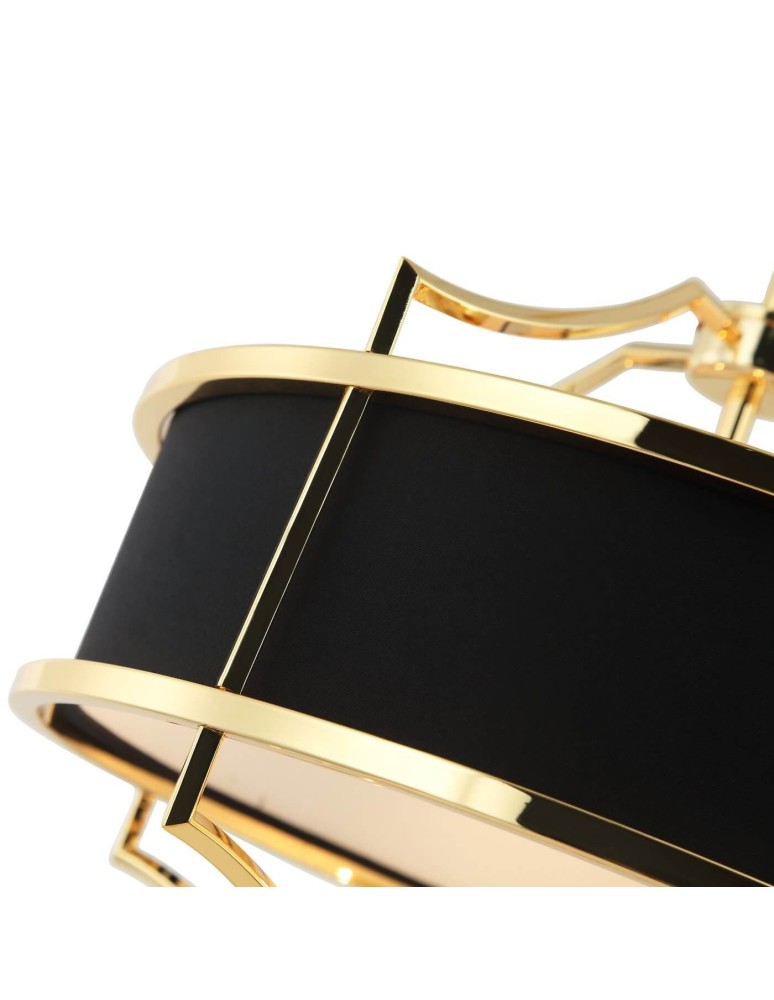 Hampton style chandeliers - Orlicki Design Stesso Gold Nero S 3xE27 Gold/Black - product kolory-swiatla.pl 4