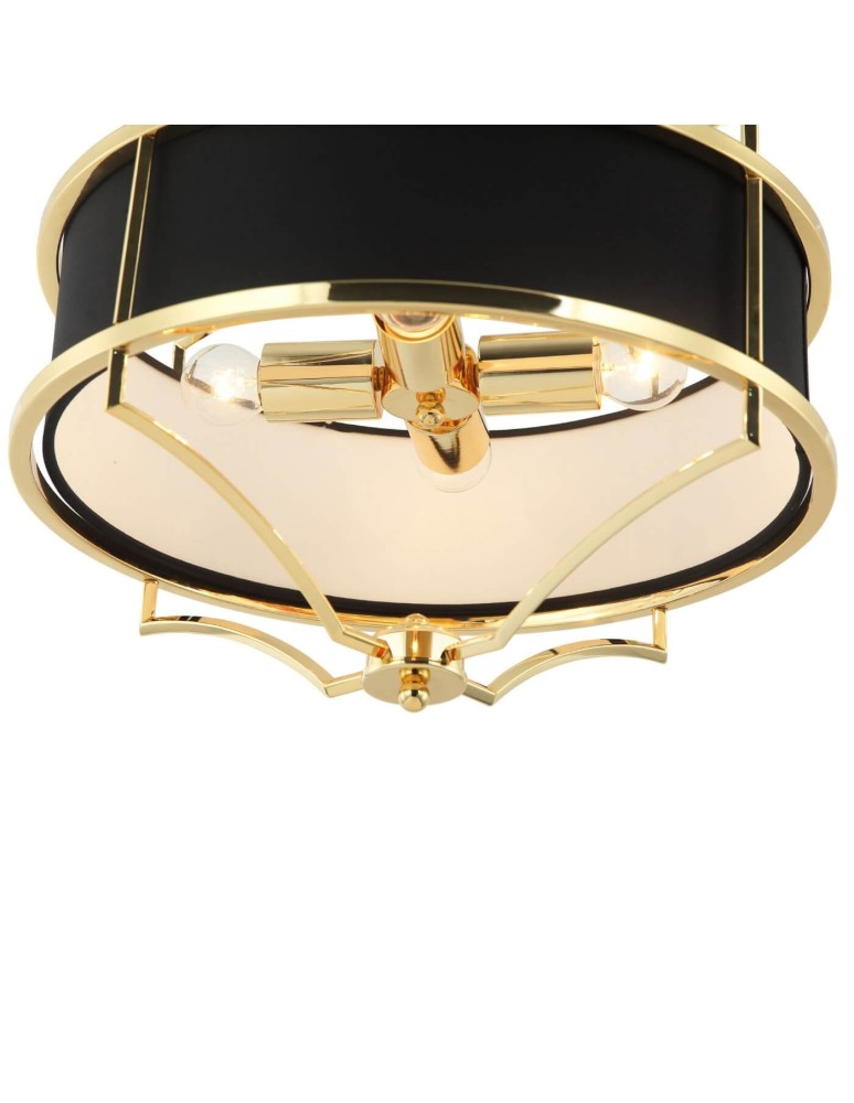 Hampton style chandeliers - Orlicki Design Stesso Gold Nero S 3xE27 Gold/Black - product kolory-swiatla.pl 5