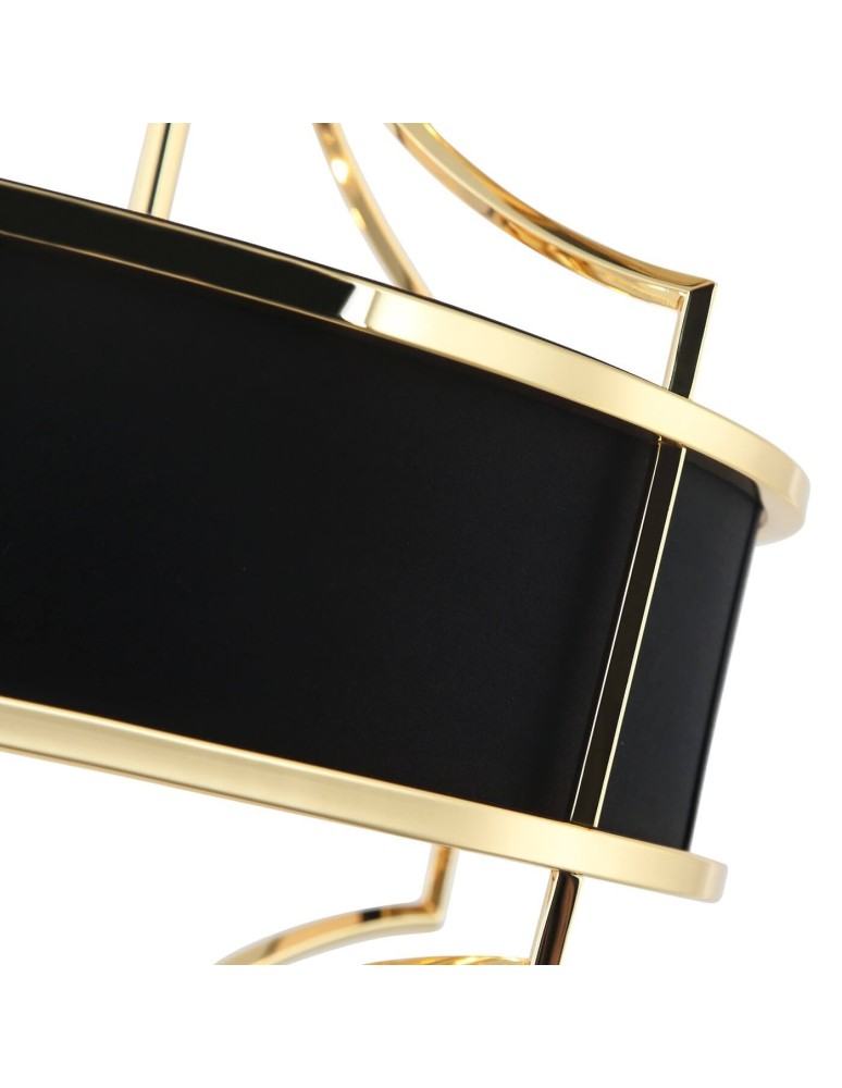 Hampton style chandeliers - Orlicki Design Stesso Gold Nero S 3xE27 Gold/Black - product kolory-swiatla.pl 6