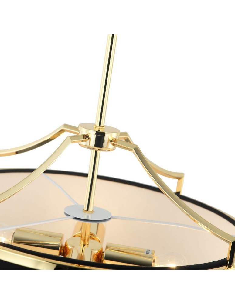 Hampton style chandeliers - Orlicki Design Stesso Gold Nero S 3xE27 Gold/Black - product kolory-swiatla.pl 7