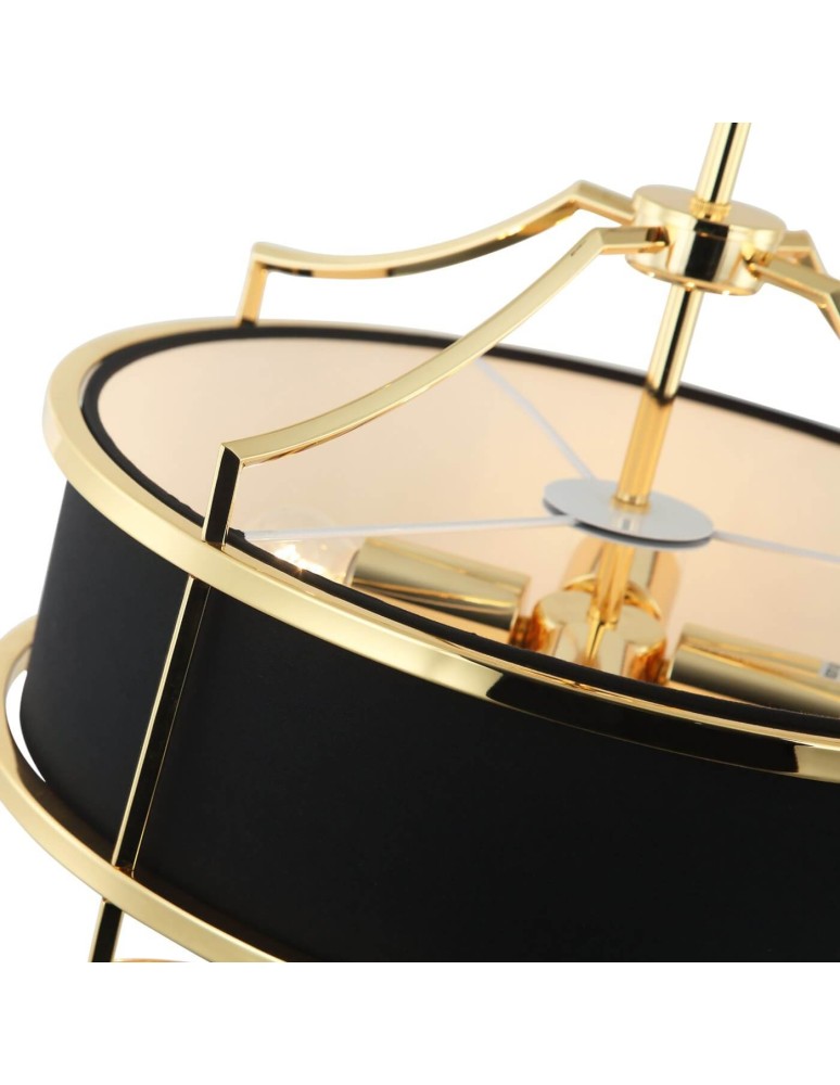 Hampton style chandeliers - Orlicki Design Stesso Gold Nero S 3xE27 Gold/Black - product kolory-swiatla.pl 8