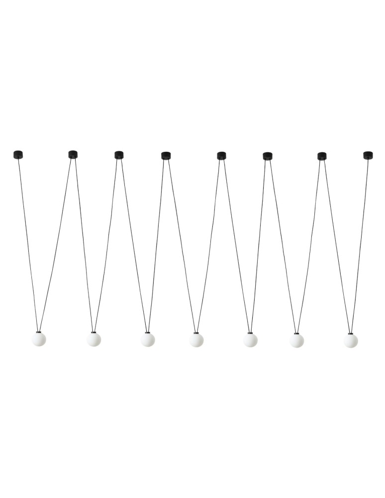Pendant lamps - Orlicki Design Movo VII 7xG9 Black/Milky White - product kolory-swiatla.pl 1