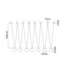 Pendant lamps - Orlicki Design Movo VII 7xG9 Black/Milky White - product 3