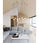 Pendant lamps - Orlicki Design Movo VII 7xG9 Black/Milky White - product 2
