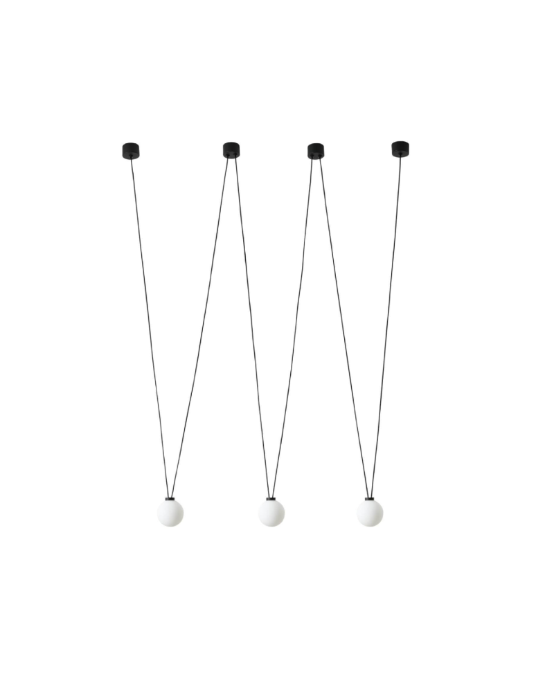 Pendant lamps - Orlicki Design Movo III 3xG9 Black/Milky White - product kolory-swiatla.pl 2