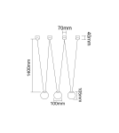 Pendant lamps - Orlicki Design Movo III 3xG9 Black/Milky White - product 3