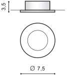 Round flush-mounted lamps - Azzardo IVO BLACK 1xGU10 Recessed Black AZ1716 - product 2