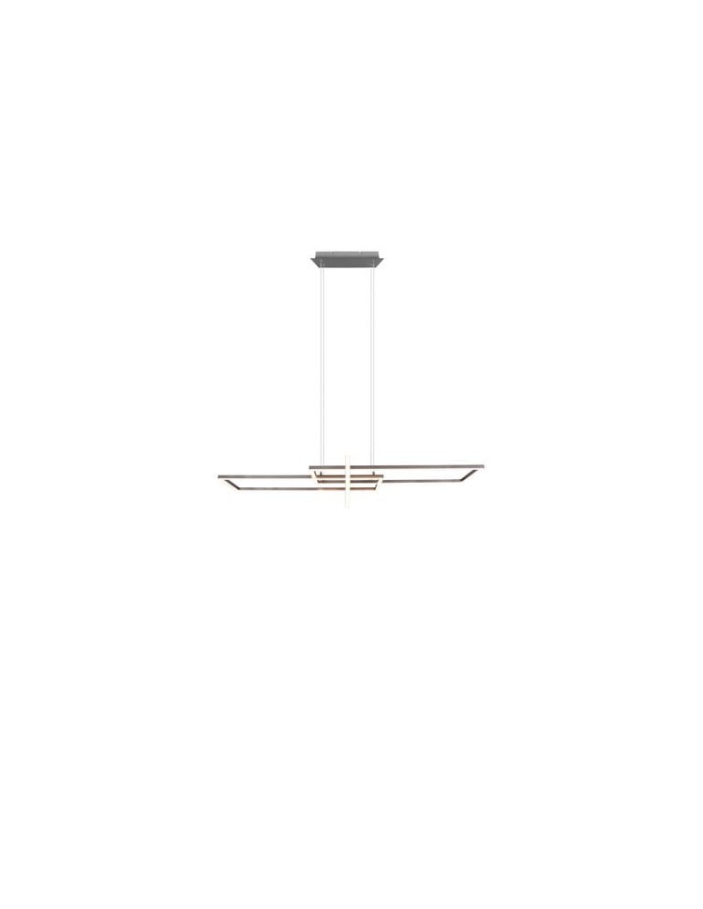 LED pendant lamps - Trio Salinas Pendant 1xLED max 34W 4200lm 3000K Nickel Mat 320310307 - product kolory-swiatla.pl 3
