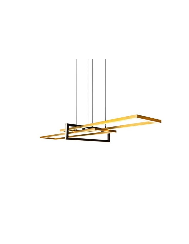 LED pendant lamps - Trio Salinas Pendant 1xLED max 34W 4200lm 3000K Brass Matte 320310308 - product kolory-swiatla.pl 3