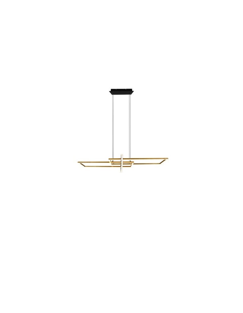 LED pendant lamps - Trio Salinas Pendant 1xLED max 34W 4200lm 3000K Brass Matte 320310308 - product kolory-swiatla.pl 4