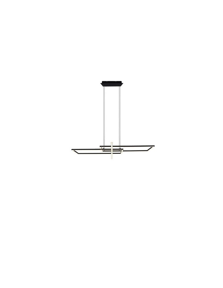 LED pendant lamps - Trio Salinas Pendant 1xLED max 34W 4200lm 3000K Black Mat 320310332 - product kolory-swiatla.pl 3