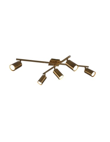 Trio Marley Ceiling Light 5xGU10 max 35W Antique Brass 612400504