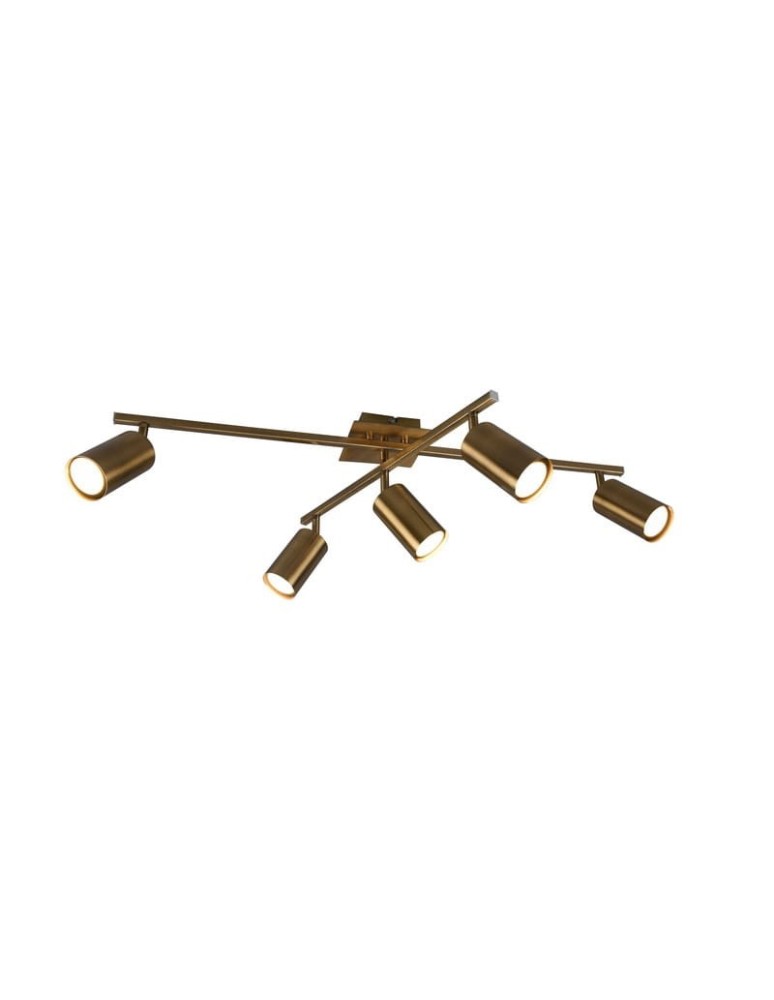Ceiling lamps - Trio Marley Ceiling Light 5xGU10 max 35W Antique Brass 612400504 - product kolory-swiatla.pl 1