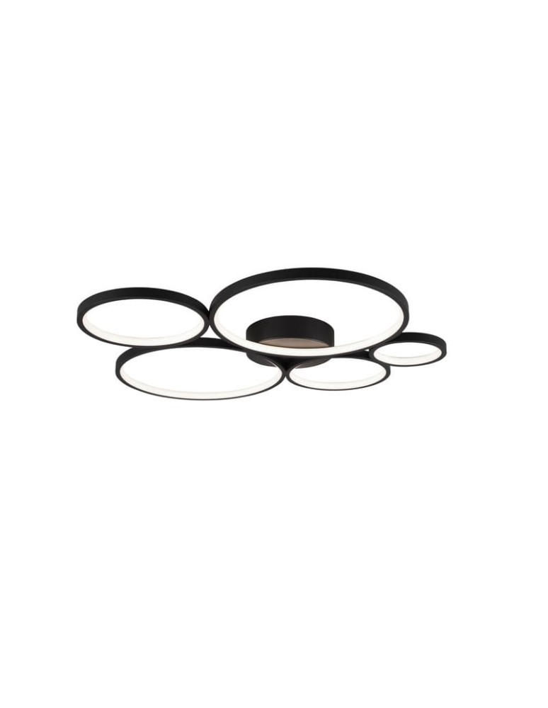 Modern ceiling lamps - Trio Rondo Ceiling 1xLED max 49W 5600lm 3000K Black Mat 622610532 - product kolory-swiatla.pl 1