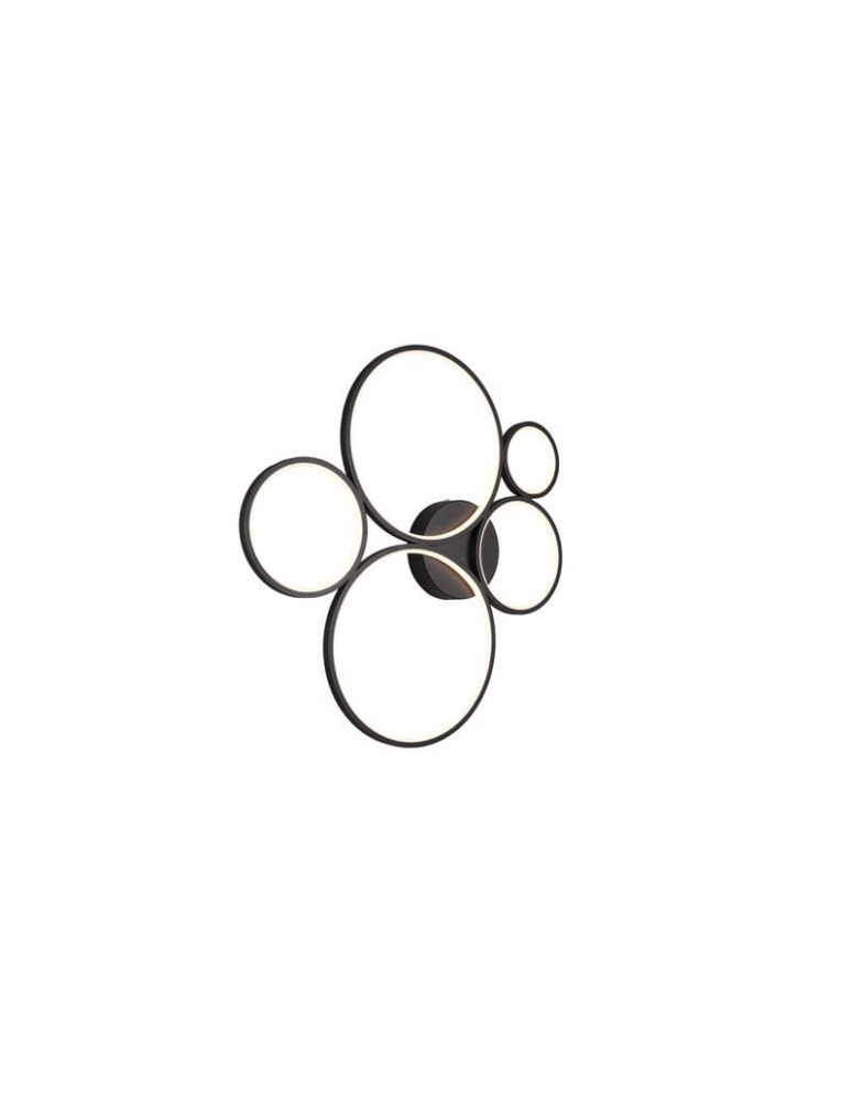 Modern ceiling lamps - Trio Rondo Ceiling 1xLED max 49W 5600lm 3000K Black Mat 622610532 - product kolory-swiatla.pl 3