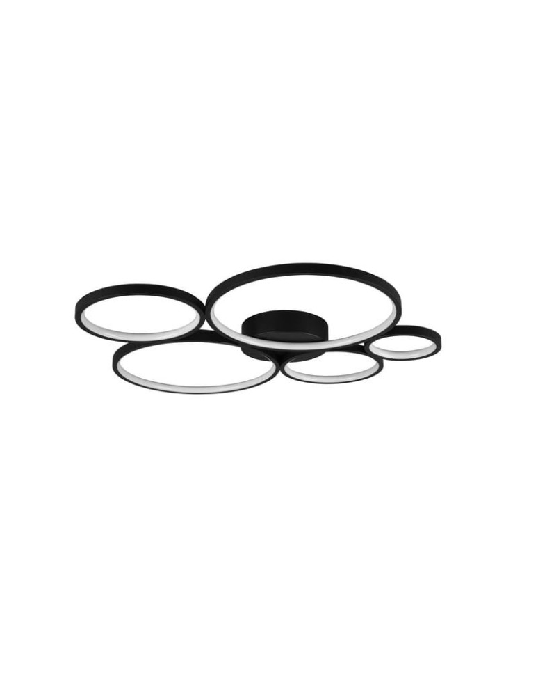 Modern ceiling lamps - Trio Rondo Ceiling 1xLED max 49W 5600lm 3000K Black Mat 622610532 - product kolory-swiatla.pl 4
