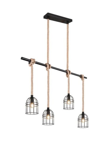 RL Wodan Wisząca 4xE14 max 10W Czarny Mat R30444032