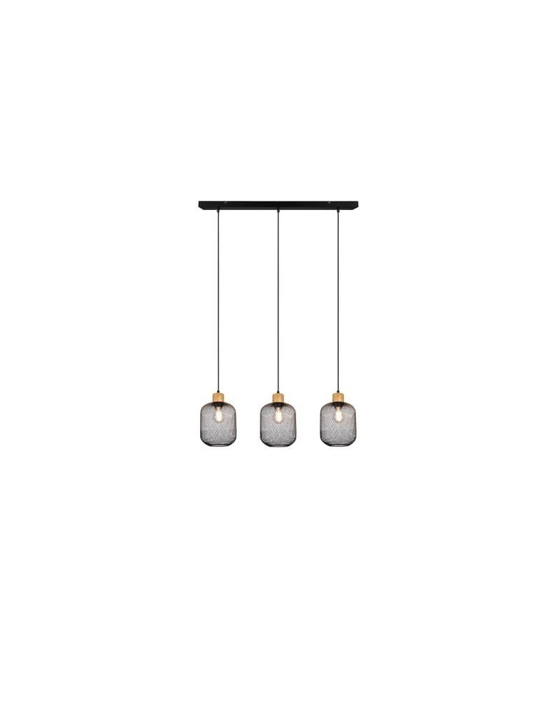 Pendant lamps - RL Calimero Pendant 3xE27 max 40W Black Matte R30563032 - product kolory-swiatla.pl 2