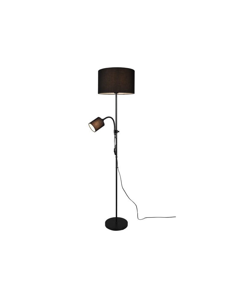 Floor lamps with lampshade - RL Owen Floor E27 + E14 Black R40192002 - product kolory-swiatla.pl 1